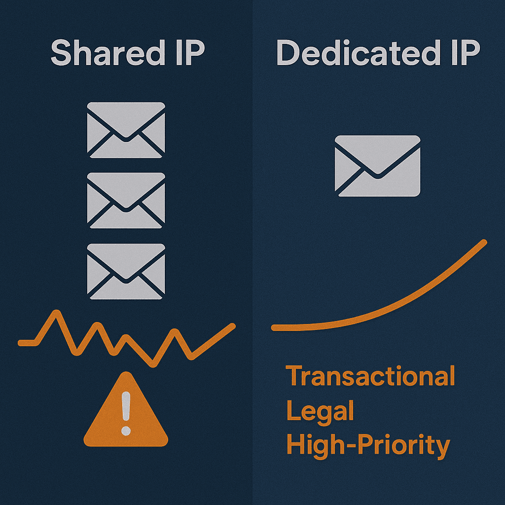 IP dedicada vs IP compartida: Qué debes saber si envías notificaciones críticas