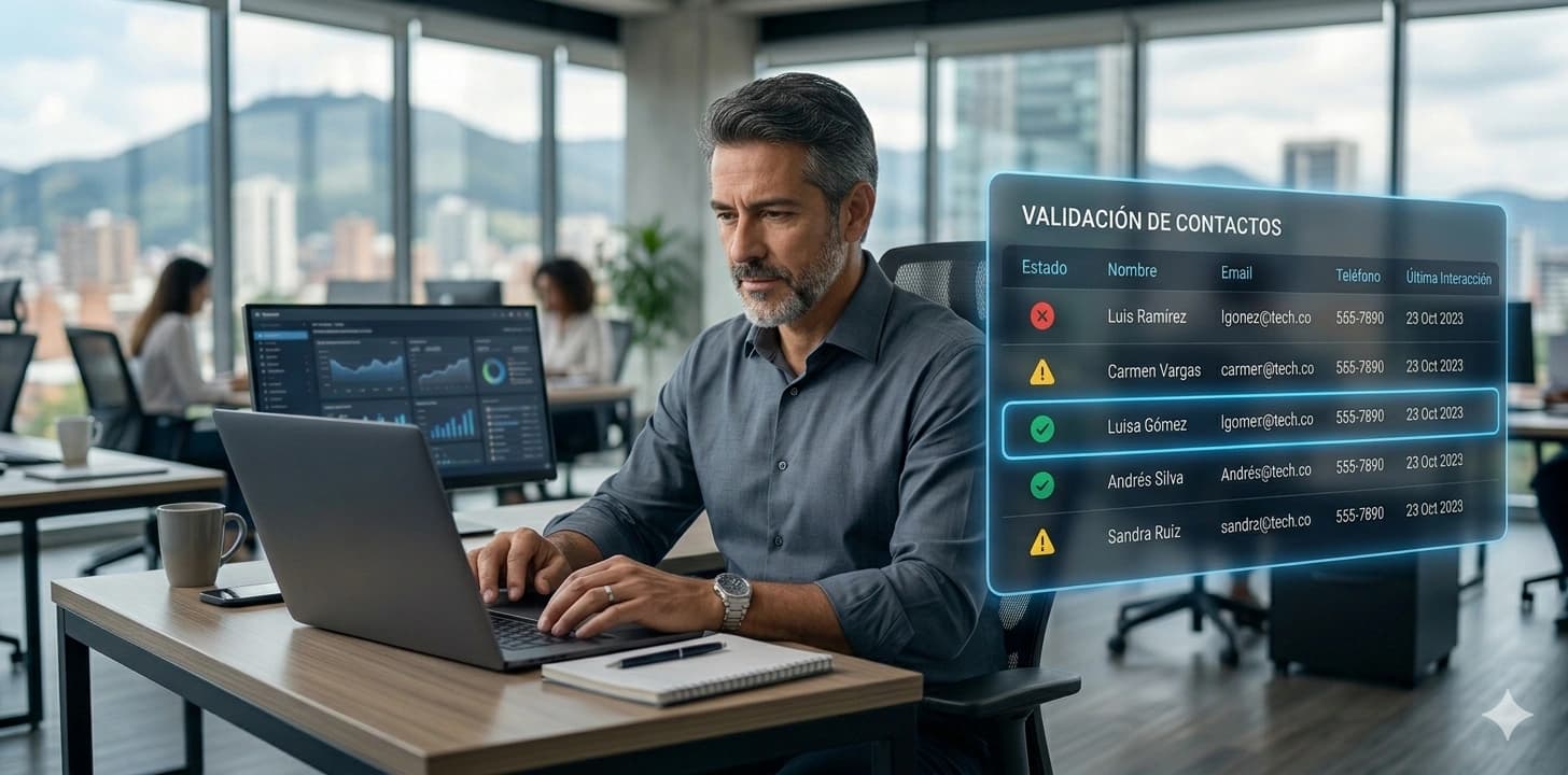 Dashboard de Pre-Send Compliance de Opptima mostrando filtrado de bases de datos, validacion de sintaxis RFC y algoritmos de reputacion en tiempo real